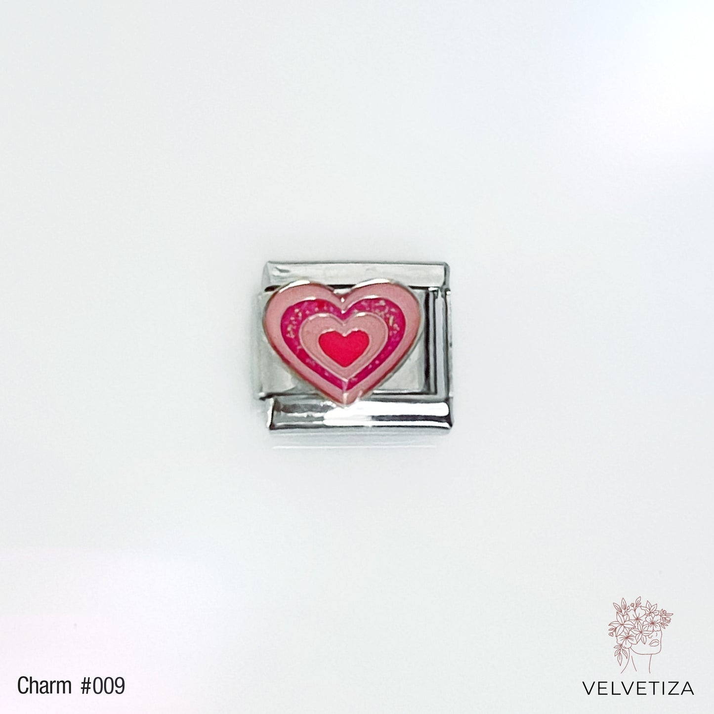 Charm 009 Corazón Rosa