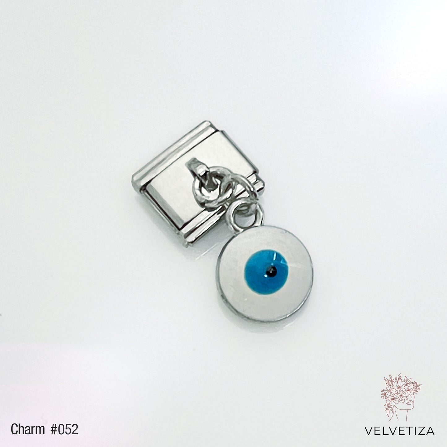 Charm 052 Ojo Turco Blanco Colgante